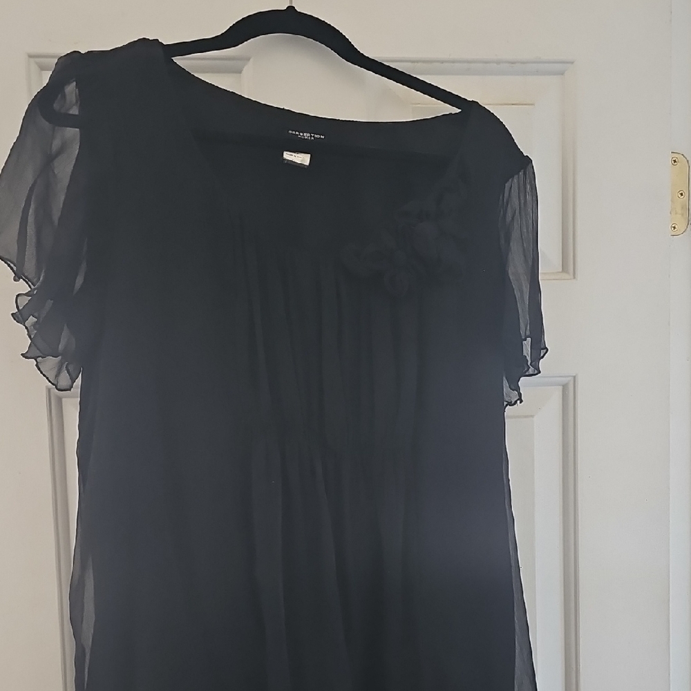 Elegant Black Sheer Blouses